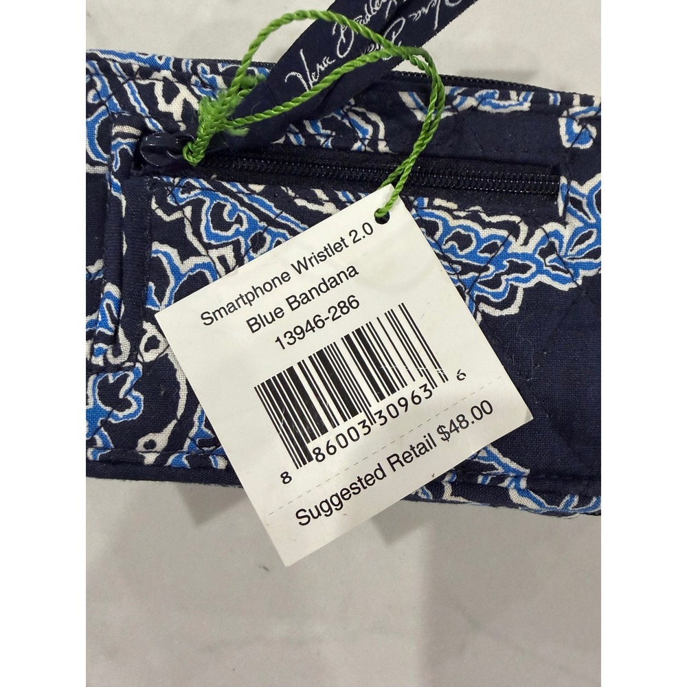 Vera Bradley Smartphone Wristlet 2.0 Blue Bandana Paisley Wallet 13946-286 NWT - Picture 3 of 5